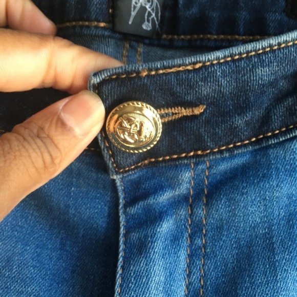 NEW PRPS Camaro Mid Rise Skinny Two Tone Size 27 Jeans - Picture 3 of 10